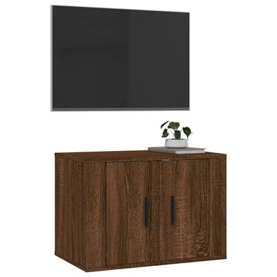 vidaXL Móvel de TV para parede 57x34,5x40 cm carvalho castanho