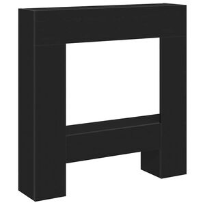vidaXL Cornija de lareira 81x18x82 cm deriv. de madeira carvalho preto