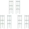 vidaXL Suportes para tomateiros 6 pcs 116 cm a&ccedil;o e PP