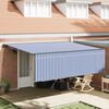 vidaXL Toldo Retr&aacute;til Azul e Branco 400 &times; 300 cm Poli&eacute;ster e Alum&iacute;nio