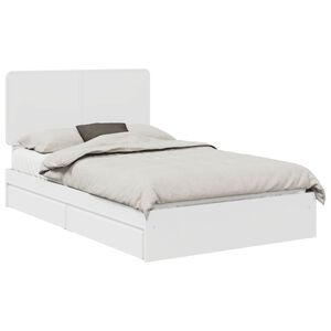 vidaXL Cama com Armazenamento Branco 120 x 190 cm Madeira processada