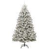 vidaXL &Aacute;rvore de Natal Artificial Verde e Branco 270 cm PVC e Metal