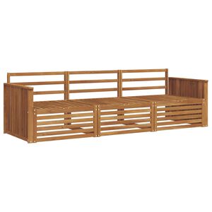vidaXL Conjunto de Sof&aacute;s para Exterior 3 pcs Natural
