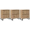 vidaXL Buffet 3 unid. Carvalho Artesanal 60 x 35 x 70 cm