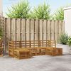 vidaXL Conjuntos de sof&aacute;s 6 pcs Natural Madeira S&oacute;lida de Ac&aacute;cia