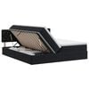 vidaXL Cama com Armazenamento com cabeceira 2 unid. Preto