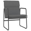 vidaXL Cadeira lounge 55x64x80 cm couro artificial cinzento