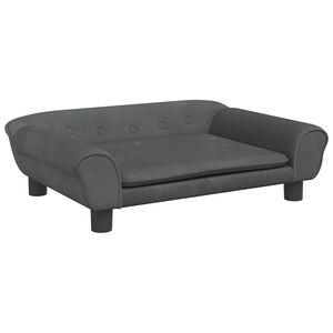 vidaXL Cama para c&atilde;es 70x48x22 cm veludo cinzento-escuro