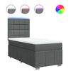 vidaXL Cama com molas/colch&atilde;o 90x190 cm tecido cinza-escuro