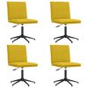 vidaXL Cadeiras de jantar 4 pcs veludo amarelo