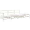 vidaXL 4 pcs conjunto lounge de jardim madeira de pinho maci&ccedil;a branco
