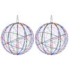vidaXL Luz de Finial de Natal 2 unid. 1900 LED Multicolorido