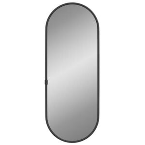 vidaXL Espelho de parede 40x15 cm oval preto