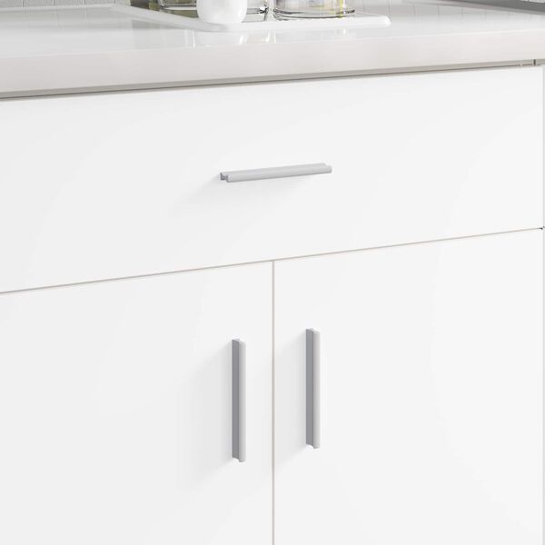 vidaXL Cabo Liso 12 pcs Prateado 105.7 x 7.4 x 15.5 mm Alum&iacute;nio