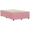 vidaXL Estrutura de cama com colch&atilde;o 120x190 cm veludo rosa