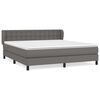 vidaXL Cama com molas/colch&atilde;o 160x200 cm couro artificial cinzento