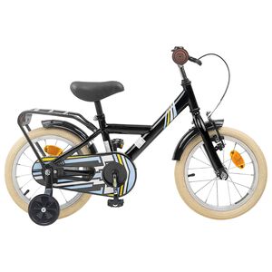 vidaXL Bicicleta Infantil 12 Polegadas para 2-4 anos Preto
