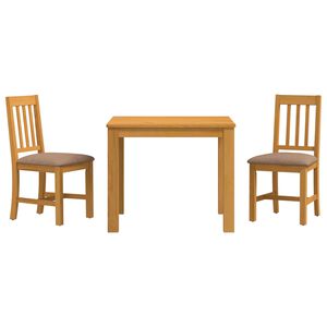 vidaXL Conjunto de sala de jantar 3 unid. Cinzento