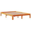 vidaXL Cama sem colch&atilde;o 135x190 cm madeira pinho maci&ccedil;a castanho-mel