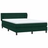 vidaXL Cama com molas/colch&atilde;o 160x220 cm veludo verde-escuro