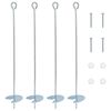 vidaXL &Acirc;ncora para Terra 4 unid. &Oslash;10 x 60 cm Metal Galvanizado