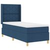 vidaXL Cama Box com colch&atilde;o com cabeceira Azul 80 x 200 cm tecido