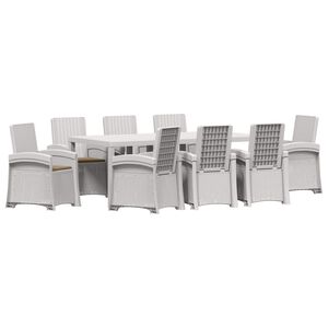 vidaXL Conjunto de Jantar para Jardim 9 unid. PP