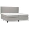 vidaXL Cama com molas/colch&atilde;o 200x200 cm tecido cinza-claro