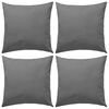 vidaXL Almofadas para exterior 4 pcs 45x45 cm cinzento