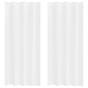 vidaXL Cortina de Voile 2 pcs Branco 225 x 140 cm Poli&eacute;ster