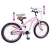 vidaXL Bicicleta Infantil 20 Polegadas para 6-11 Anos Rosa Claro