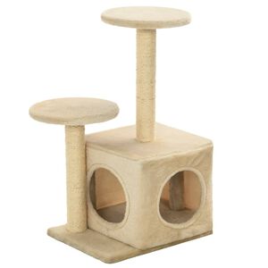 vidaXL &Aacute;rvore para gatos c/ postes arranhadores sisal 60 cm bege