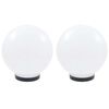 vidaXL Candeeiro esf&eacute;rico LED 2 pcs 25 cm PMMA