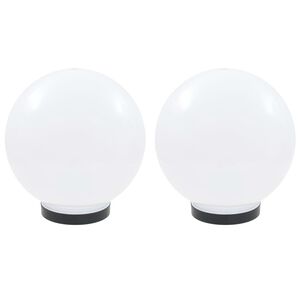 vidaXL Candeeiro esf&eacute;rico LED 2 pcs 25 cm PMMA