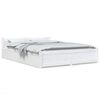 vidaXL Estrutura de cama com gavetas 135x190 cm casal branco
