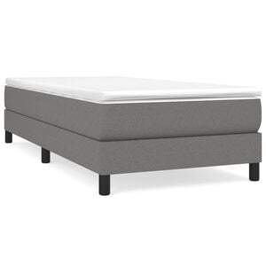 vidaXL Estrutura de cama com molas 80x200 cm tecido cinzento-escuro