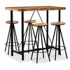 vidaXL Conjunto de bar 5 pcs madeira recuperada maci&ccedil;a
