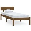 vidaXL Estrutura de cama solteiro 90x190 cm pinho maci&ccedil;o castanho mel
