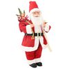 vidaXL Figura de Pai Natal Vermelho 30 cm Poli&eacute;ster