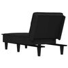 vidaXL Chaise longue veludo preto