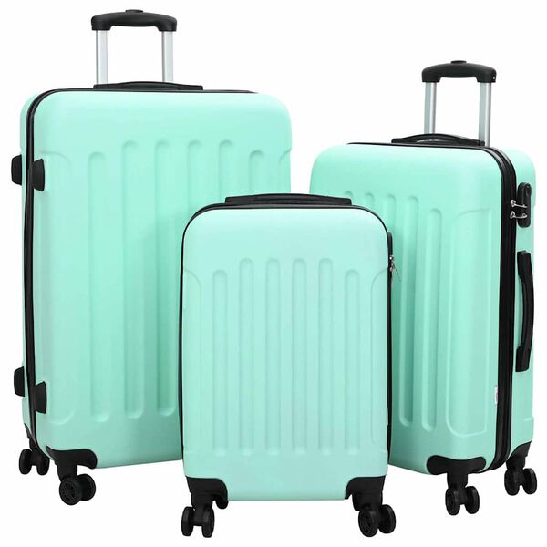 vidaXL Conjunto de Malas 3 pcs verde menta 50 x 31 x 78 cm