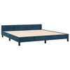 vidaXL Estrutura de cama sem colch&atilde;o 160x200 cm veludo azul-escuro