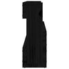 vidaXL Sapateiras de parede 2 pcs 110x9x23 pinho maci&ccedil;o preto