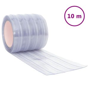 vidaXL Cortina de porta 200 mm x 1,6 mm 10 m PVC transparente