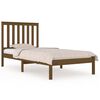 vidaXL Estrutura de cama solteiro 90x190 cm pinho maci&ccedil;o castanho mel