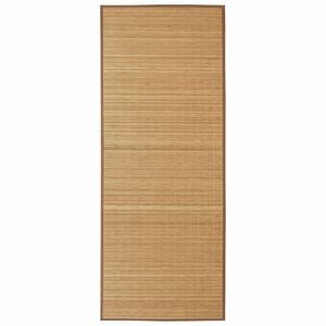 Tapete retangular bambu 80 x 200 cm castanho