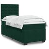 vidaXL Cama com molas/colch&atilde;o 90x190 cm veludo verde-escuro