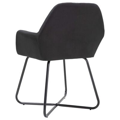 vidaXL Cadeiras de jantar 6 pcs tecido preto