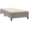 vidaXL Cama box spring c/ colch&atilde;o/LED 90x200 cm veludo cinzento-claro