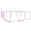 vidaXL Tenda de Festa Antracite 600 x 400 x 266 cm Polietileno e A&ccedil;o